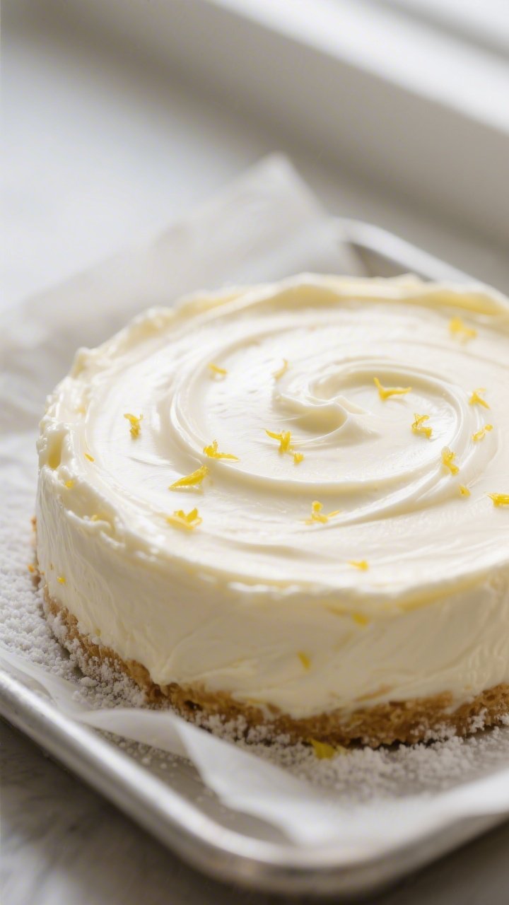 Close-up detail: A just-unmolded Keto Lemon Cream Cheese Fat Bomb held shape on a parchment-lined tr