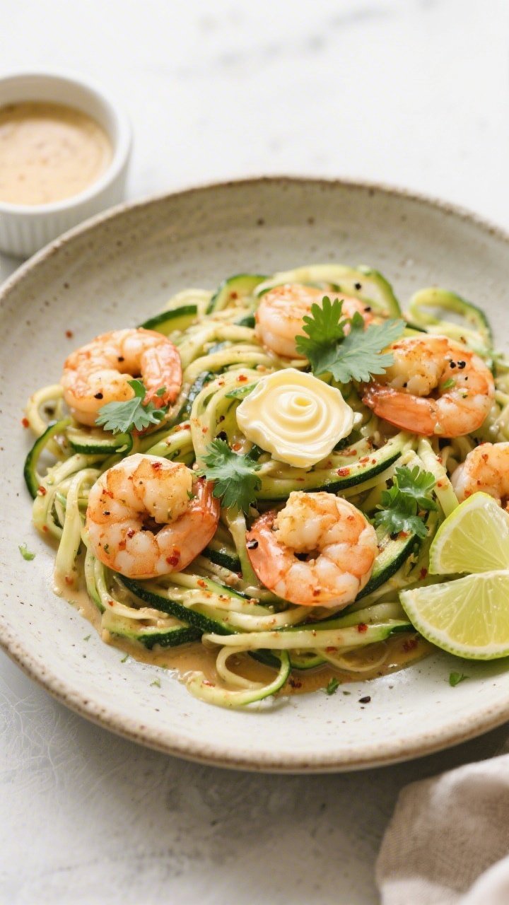 Tasty showing a weeknight-ready spread: overhead shot of the finished butter-lime shrimp nestled ove