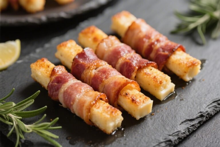Keto Smoky Bacon Wrapped Cheese Sticks – Crispy, Savory, and Low-Carb