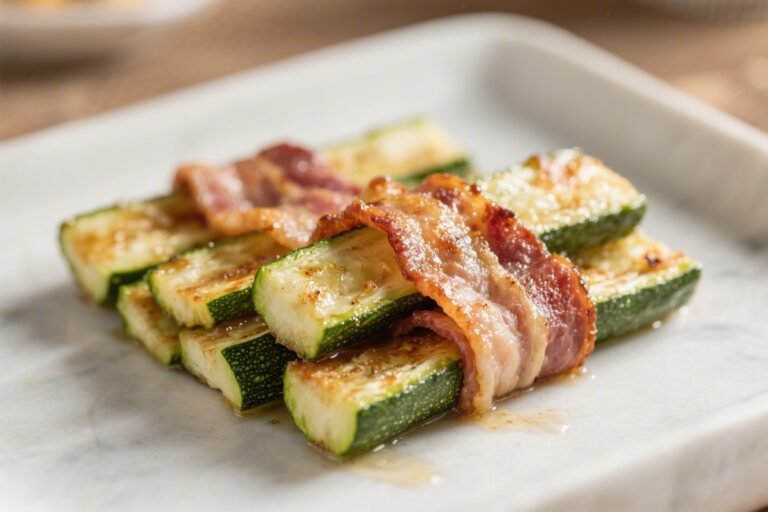 Keto Bacon Wrapped Zucchini Spears – Crispy, Savory, and Low-Carb