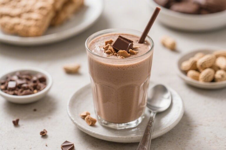 Peanut Butter Cup Keto Protein Smoothie – Creamy, Chocolatey, and Low-Carb