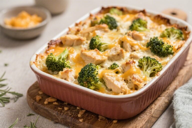 Keto Cheesy Broccoli Chicken Casserole – Comforting, Low-Carb, and Easy