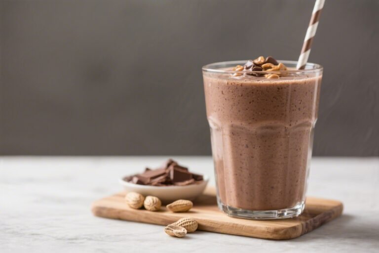 Chocolate Peanut Butter Keto Protein Smoothie – Creamy, Satisfying, and Low-Carb
