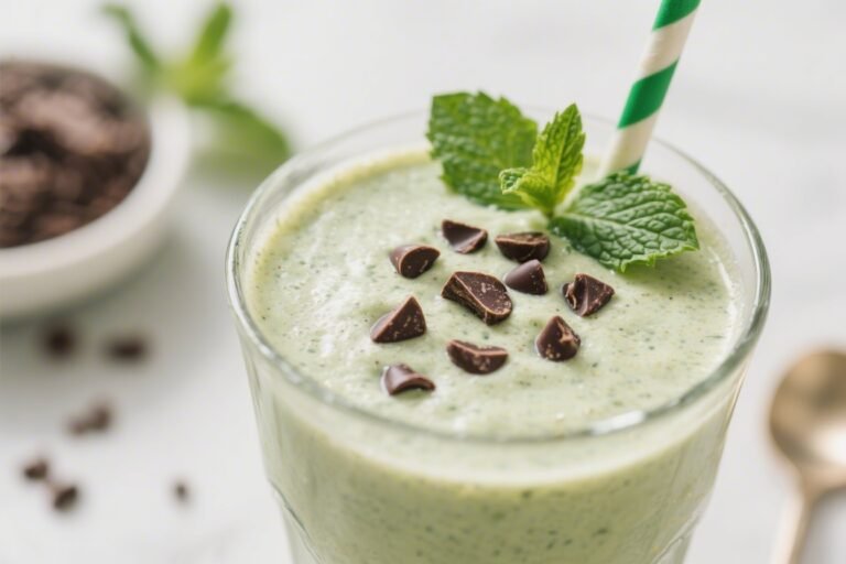 Mint Chocolate Chip Keto Protein Smoothie – Creamy, Fresh, and Low-Carb