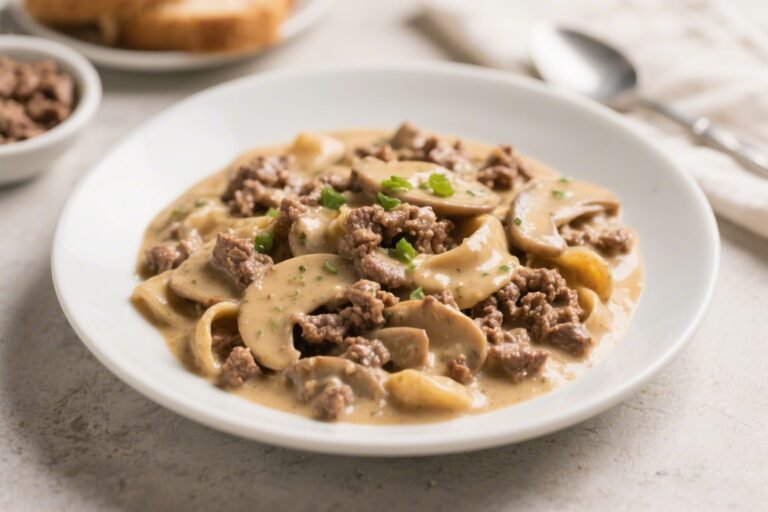 Creamy Keto Ground Beef Stroganoff – Comfort Food Made Low-Carb