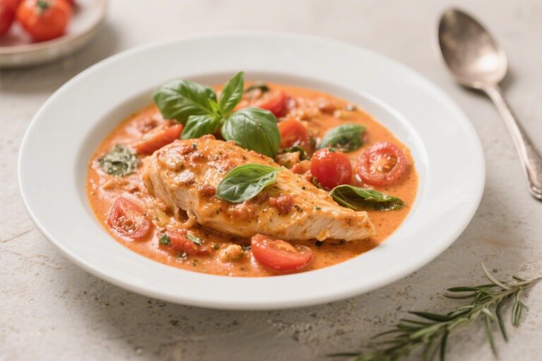 Keto Creamy Tomato Basil Chicken – A Cozy, Low-Carb Skillet Dinner
