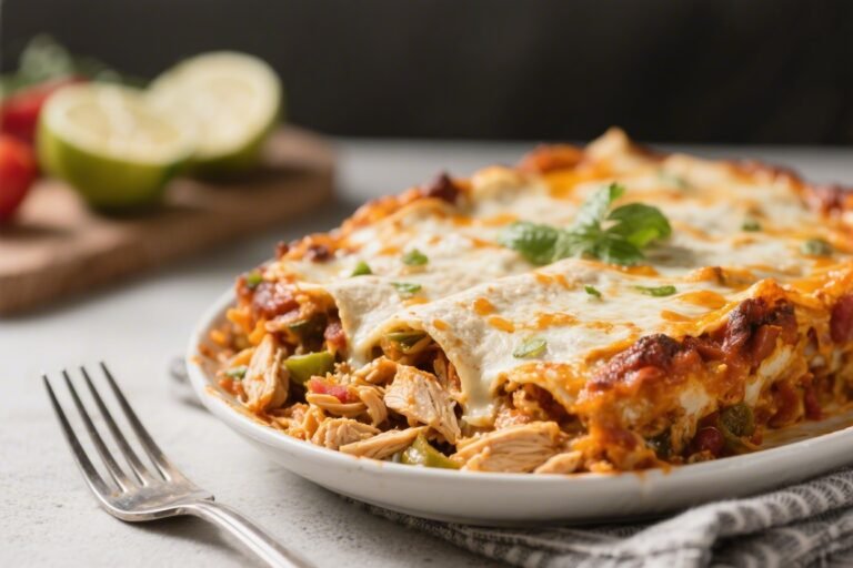 Keto Chicken Enchilada Casserole – Comforting, Low-Carb, and Easy