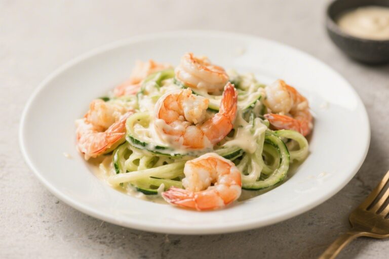 Keto Shrimp Alfredo Zoodles – Creamy, Fast, and Low-Carb Comfort