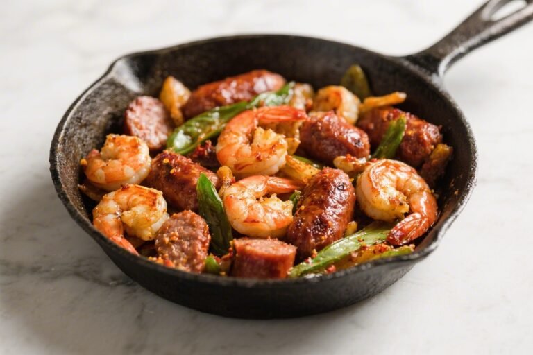 Keto Cajun Sausage and Shrimp Skillet – Fast, Flavorful, and Low-Carb