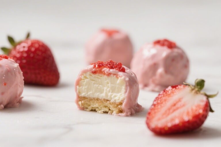 Keto Strawberry Cheesecake Fat Bombs – A Sweet, Low-Carb Treat