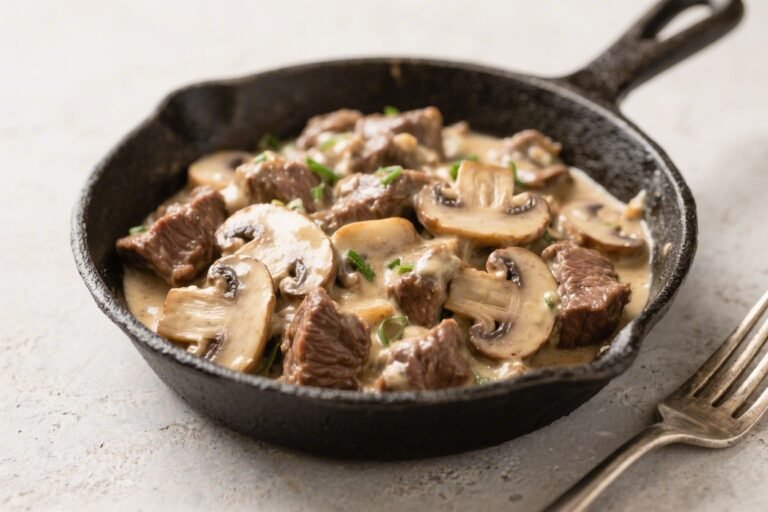 Keto Creamy Mushroom Beef Skillet – Simple, Comforting, and Low-Carb