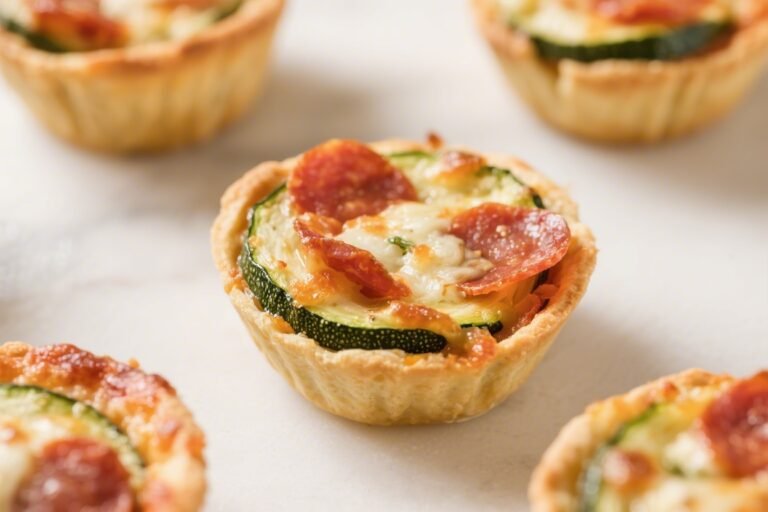 Keto Zucchini Pepperoni Pizza Cups – A Quick, Cheesy Low-Carb Snack