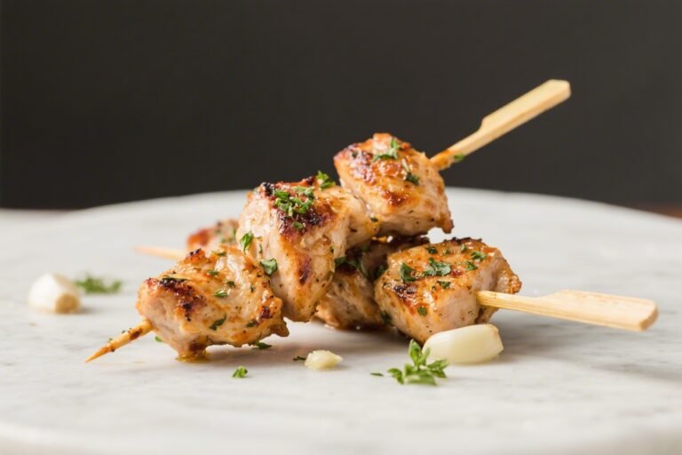 Keto Garlic Herb Chicken Snack Skewers – Simple, Flavorful, and Low-Carb