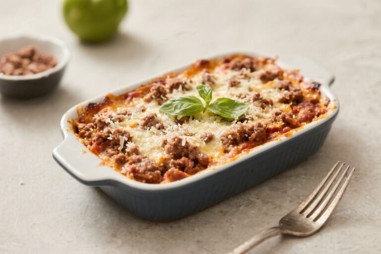 Keto Ground Beef Parmesan Bake – Comforting, Low-Carb Weeknight Favorite