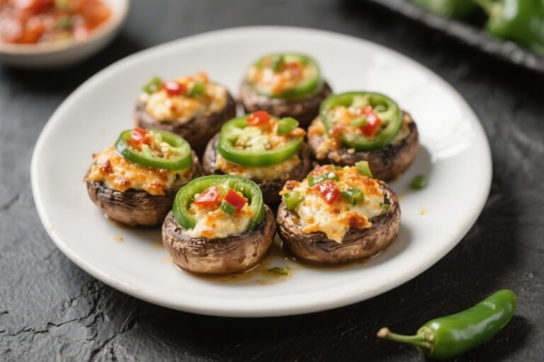 Keto Jalapeño Popper Stuffed Mushrooms – Spicy, Cheesy, Low-Carb Goodness