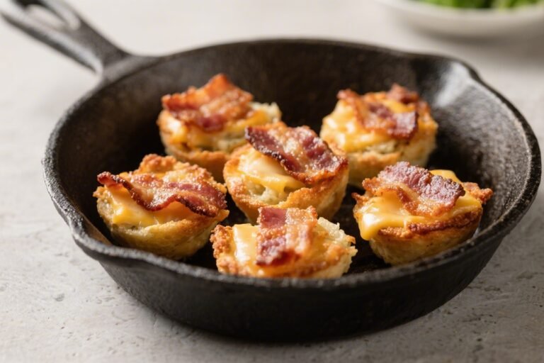 Keto Crispy Bacon Cheese Skillet Bites – Simple, Crunchy, and Satisfying