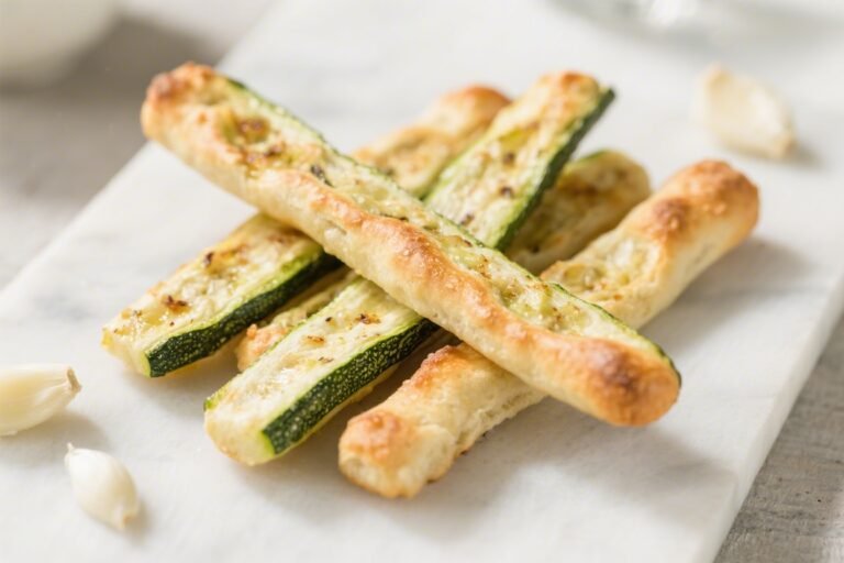 Keto Zucchini Garlic Breadsticks – Crisp, Cheesy, and Low-Carb
