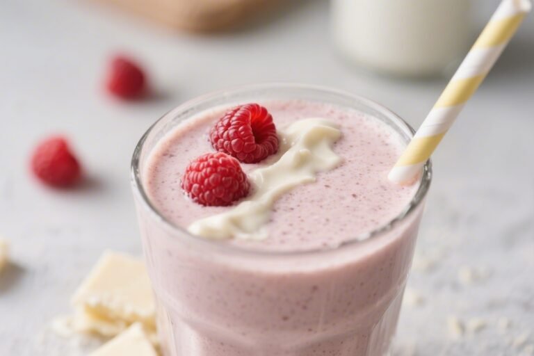 Raspberry White Chocolate Keto Protein Smoothie – Creamy, Fruity, and Satisfying