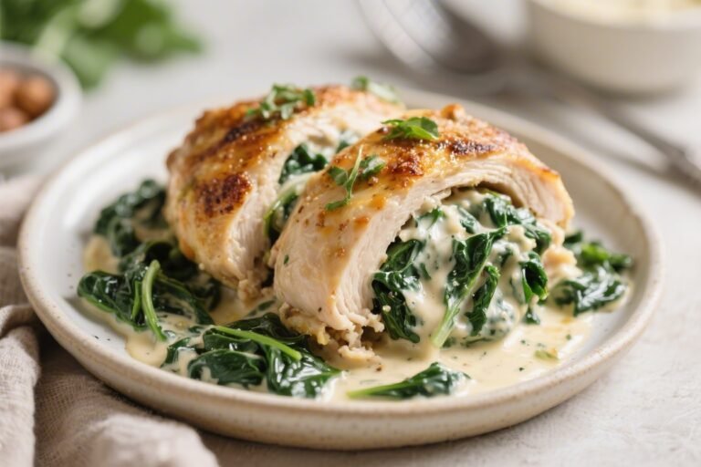 Keto Creamy Spinach Stuffed Chicken – A Comforting, Low-Carb Favorite