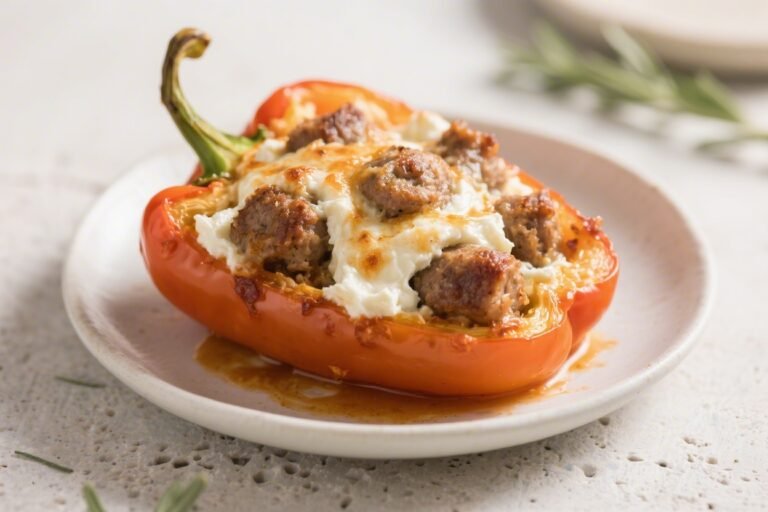 Sausage & Cream Cheese Stuffed Peppers – Easy, Cozy, and Crowd-Pleasing
