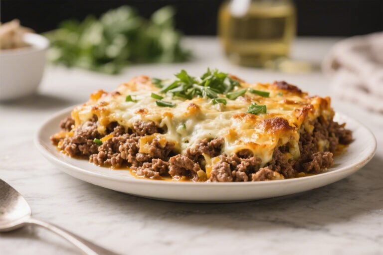 Keto Ground Beef Ranch Casserole – Creamy, Cheesy, and Weeknight Easy