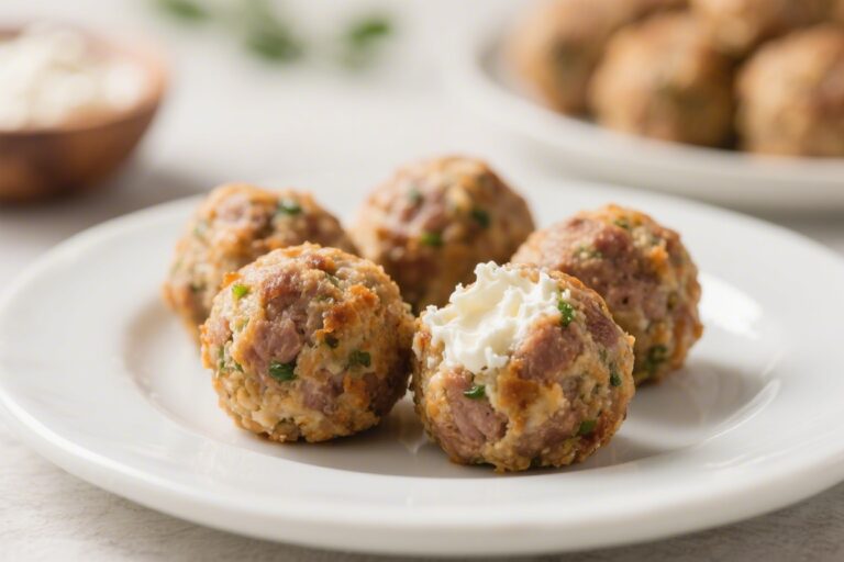 Keto Cream Cheese Sausage Balls – Easy, Cheesy, and Satisfying