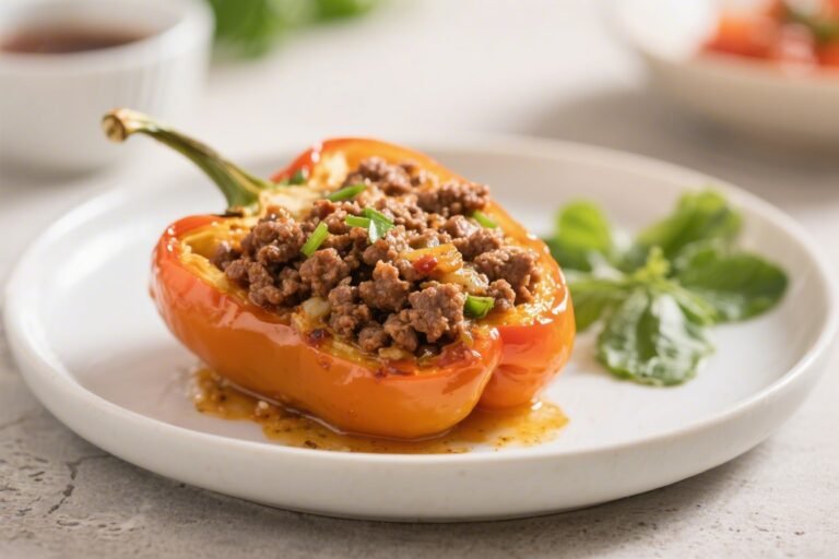 Keto Ground Beef Stuffed Peppers – A Cozy, Low-Carb Dinner Favorite