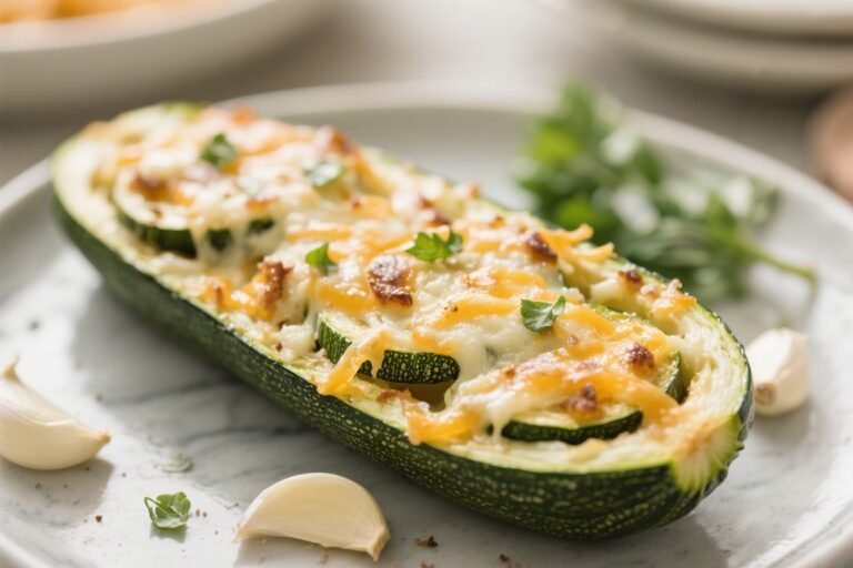 Keto Cheesy Garlic Zucchini Boats – Easy, Flavor-Packed, Low-Carb Comfort