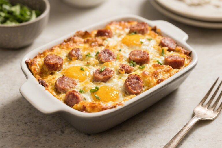 Keto Sausage Breakfast Casserole – A Hearty, Low-Carb Morning Favorite