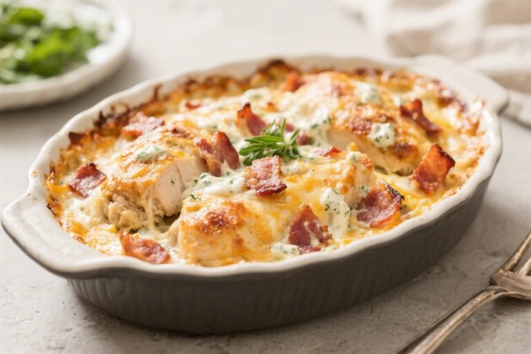 Keto Cheesy Bacon Ranch Chicken Bake – Creamy, Satisfying, and Low-Carb