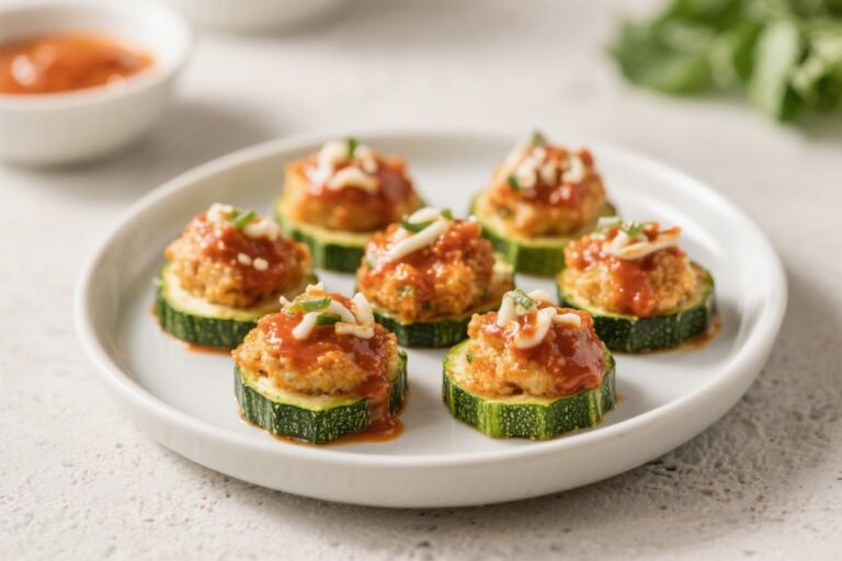 Keto Zucchini Buffalo Bites – Spicy, Crunchy, and Low-Carb