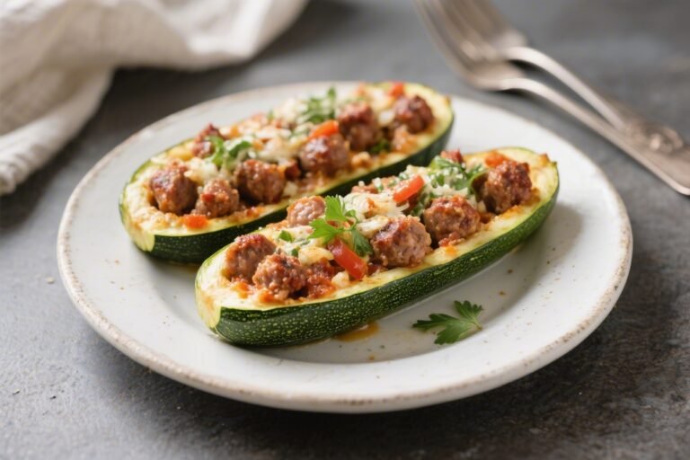 Keto Italian Sausage Stuffed Zucchini Boats – Easy, Flavor-Packed, and Low-Carb