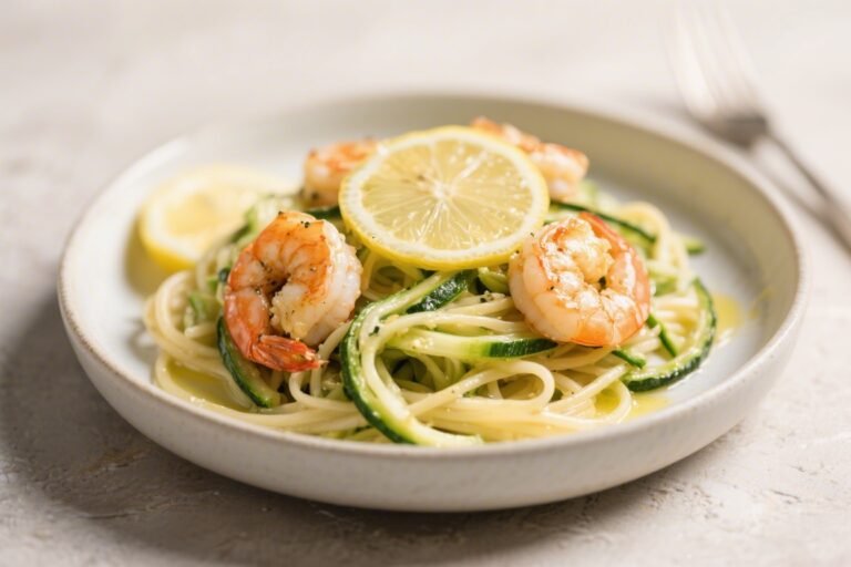 Keto Lemon Butter Shrimp Pasta (Zucchini Noodles) – Bright, Buttery, and Low-Carb