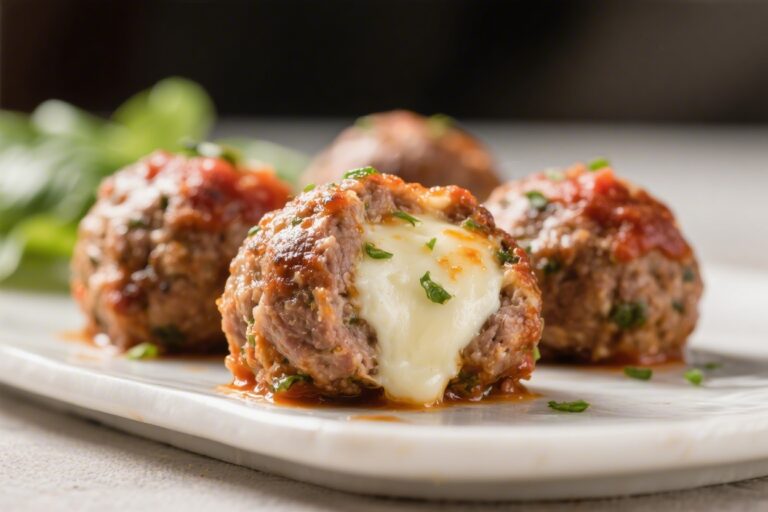 Keto Mozzarella Stuffed Meatballs – Juicy, Cheesy, And Low-Carb