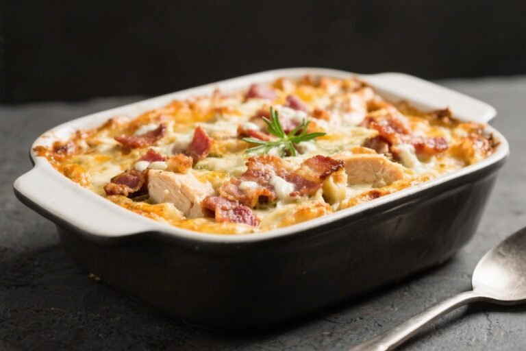Keto Chicken Bacon Ranch Casserole – Creamy, Comforting, and Low-Carb