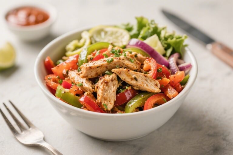Keto Chicken Fajita Bowl – Bold Flavor, Low-Carb Comfort