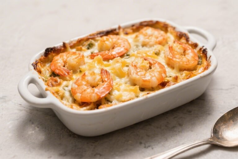 Keto Shrimp Casserole With Cheesy Topping – Creamy, Comforting, and Low-Carb