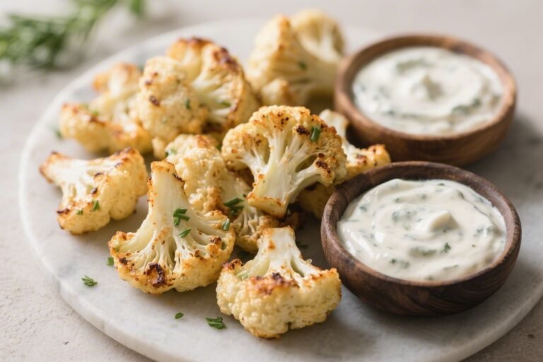 Keto Ranch Roasted Cauliflower Snacks – Crispy, Flavor-Packed Bites