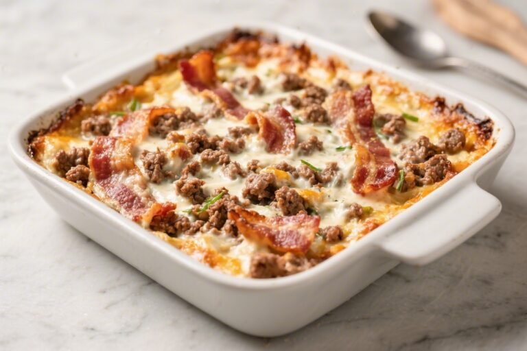 Keto Ground Beef Bacon Ranch Bake – Creamy, Cheesy, And Seriously Easy