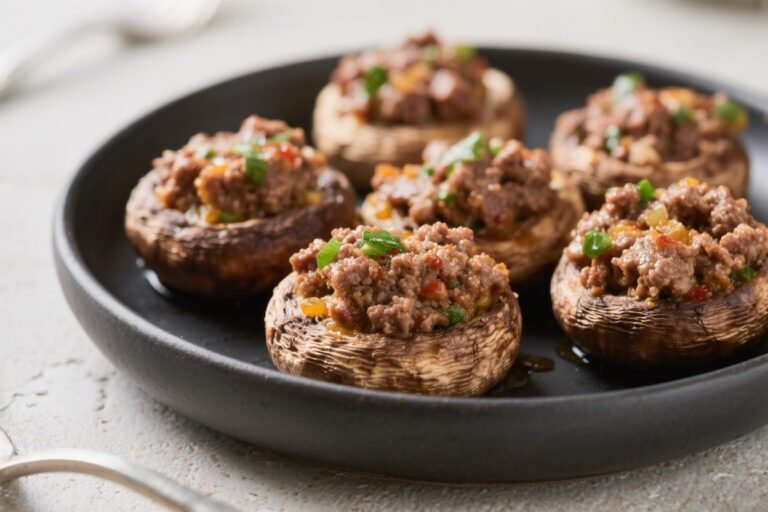 Keto Ground Beef Stuffed Mushrooms – Savory, Satisfying, and Low-Carb