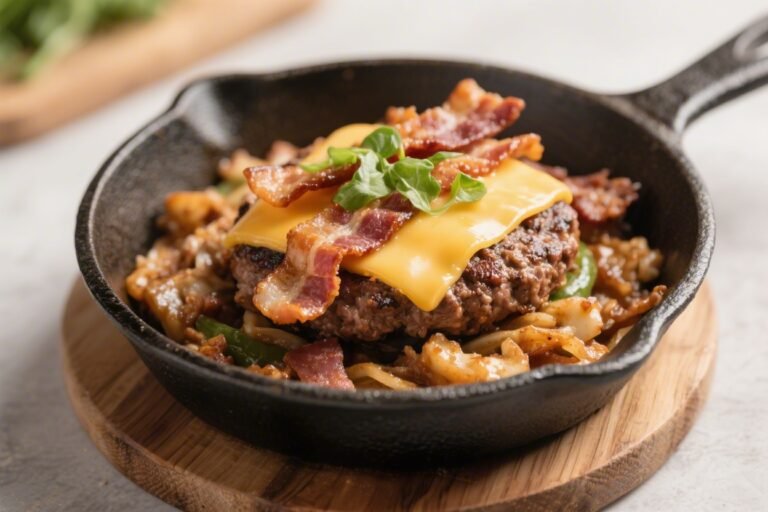 Keto Bacon Cheeseburger Skillet – A Fast, Flavor-Packed One-Pan Meal