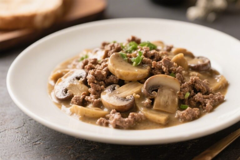 Keto Ground Beef Mushroom Stroganoff – Creamy, Comforting, and Low-Carb