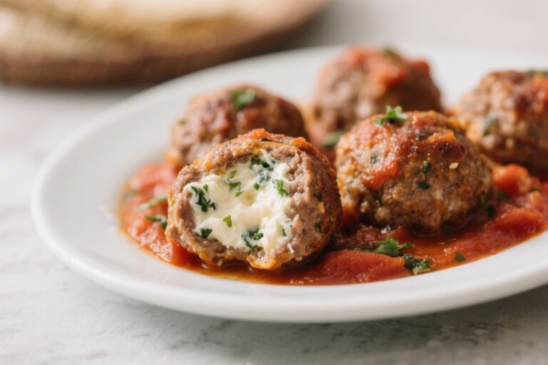Keto Ricotta Stuffed Meatballs – Juicy, Cheesy, Low-Carb Comfort Food