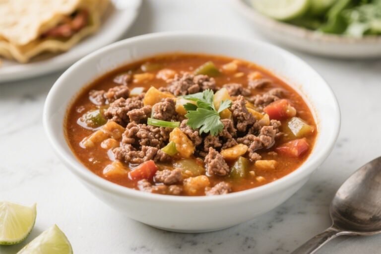 Keto Ground Beef Taco Soup – Cozy, Flavor-Packed, and Low-Carb