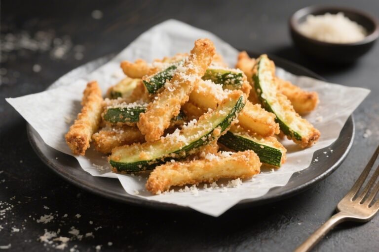 Crispy Parmesan Keto Zucchini Fries – Golden, Cheesy, and Low-Carb
