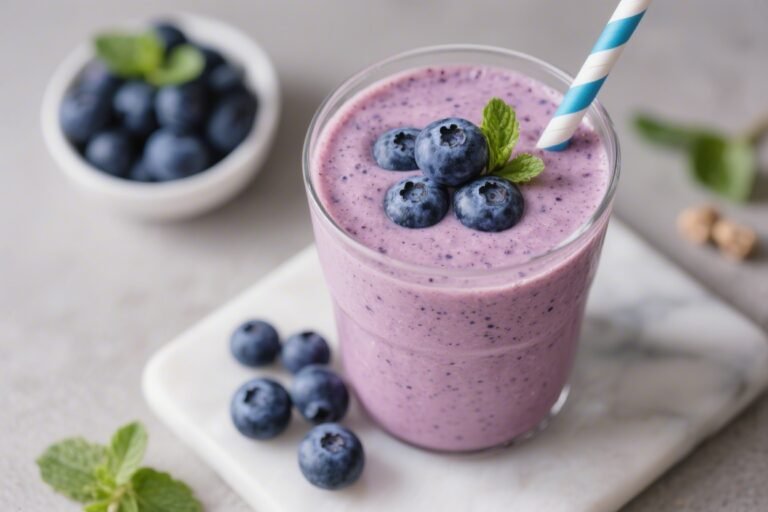 Blueberry Keto Protein Smoothie – Creamy, Low-Carb, and Satisfying