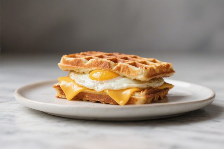 Egg & Cheese Chaffle Sandwich – A Crispy, Cozy Breakfast You Can Make Fast