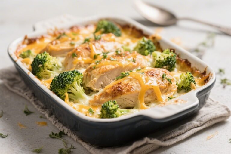 Low Carb Broccoli Cheddar Chicken Bake – Comfort Food Made Simple