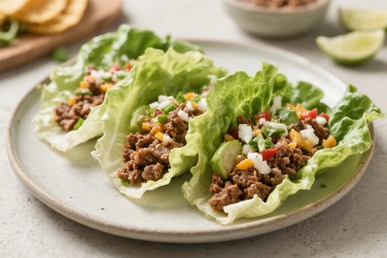 Keto Ground Beef Taco Lettuce Wraps – Easy, Fresh, and Flavor-Packed