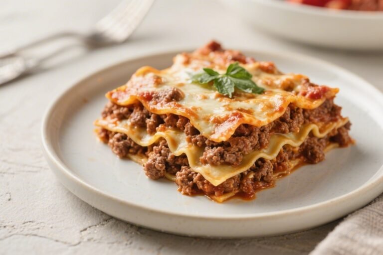 Keto Ground Beef Lasagna – Comforting, Low-Carb, and Family-Friendly